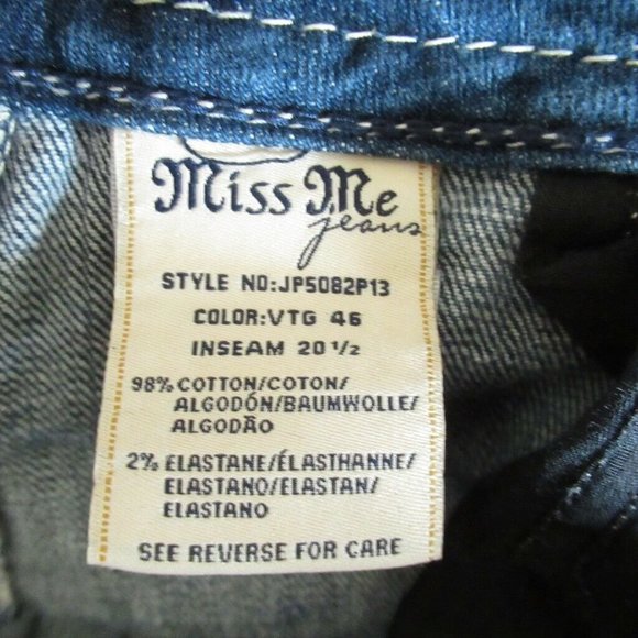 Miss Me Jeans Capri Sequin Fallen Angel Wing - Picture 7 of 8